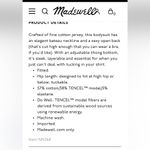 Madewell  Ballet Thong Bodysuit Black XXS NWOT Modal Blend Photo 4