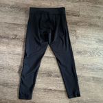 Adidas  Leggings Women Large Black White Spellout Logo Stretch Workout Running Photo 5