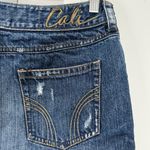 Hollister  Vintage Denim Micro Mini Jean Skirt Y2K Low Rise Distressed Size 7 Photo 4