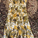 Mlle Gabrielle Yellow Brwn Green Floral Midi sundress Nwot 3X Photo 0
