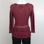 American Rag NWT  Lightweight V-Neck 3/4 Sleeve Lace Sweater Women's Size XS Photo 3