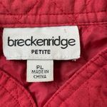 Breckenridge  Womens Quilted Coat Jacket Pumpkin Leaves Red Large Petite Photo 3