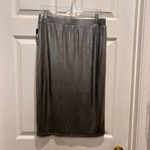 NWT Rachel Roy Iggy Silver Metallic Pencil Skirt L Holiday Party Elastic Waist Size L Photo 4