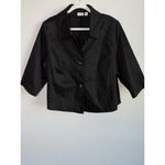 Cato  Women’s Size 18/20W Black 3/4 Sleeve Lightweight Blazer Jacket‎ Big Buttons Photo 3
