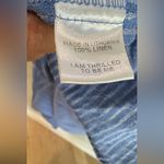 Flax 100% linen blue pinstripe dress size medium Photo 3