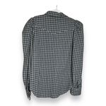 Greyson NEW 313 Sz M White Olive Navy Plaid Cotton Blend Trend Top Size M Photo 2