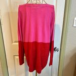 Apt. 9  Color-Block Crew Neck knit Sweater in Pink and Red Photo 2