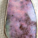Vintage Eudialyte Multi Color Gem Native Sterling Silver Dual Sided Pendant Photo 2