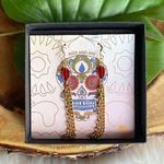 ALEX AND ANI NWT Crimson Beaded Drop Chain Earrings Photo 0