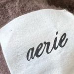 Aerie  Chocolate Ribbed Crew Neck Sweater Photo 3