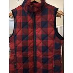 Kensie Navy Red Plaid Quilted Full Zip Puffer Vest Layering Womens Size Medium Photo 1