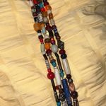 Massive 4 Strand Native American Beaded Sterling Silver Necklace Silver Photo 8