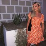 ZARA ✨ HP✨ orange floral dress ✨ Photo 1