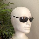 Black grey silver vintage 90s aviator rectangular rimless sunglasses #retro #streetwear #goth #punk Photo 2