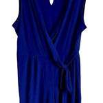 Emma & Michele Emma & Michelle‎ Petite Royal Blue Faux Wrap Romper Photo 0