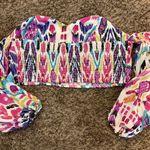 SheIn 2.  Cute multi-coloured crop top Off The Shoulders Smocked Back Size 2XL Photo 6