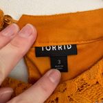 Torrid  3 Plus Size Mini Lace Trapeze Dress Orange Golden High Neck Summer Party Photo 6