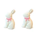Handmade White Bunnies Easter Stud Earrings New Photo 0