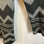 Coco + Carmen Women’s Gray Open Front Hooded Chevron Sweater Cardigan S/M Photo 10