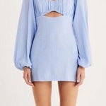 RUMER Camille Mini Dress Cutout Blue Size XS Revolve‎ Photo 0