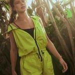 Free People hike and race runsie highlighter NEON GREENsize XS NWOT Photo 0
