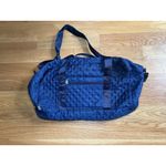 ZUOMANNI Blue Quilted 20" Travel Duffel Bag Soft Carry On Womens Gym Weekender Photo 2