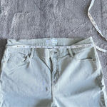 Loft Light gray denim jeans raw hem skinny straight Sz 28 Photo 11