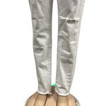 Free People We The  Stella White Hidden Button Fly Distressed Raw Hem Jeans 31 Photo 4