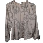 H&M Long Sleeve Off White and Black Blouse Size XS NWT Photo 0