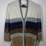Anthropologie Fate Hoodie Cardigan Medium Multicolor Stripe Long Sleeve Classic Photo 0