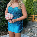 Homecoming Dress Blue Size 16 Photo 0