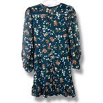 Princess Polly  NWT Meral Teal Green Floral Wrap Style Ruffle Hem Mini Dress Photo 6