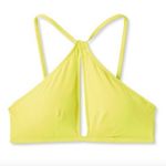 Shade & Shore Women's Longline Keyhole Halter Bikini Top -  Lime Green Photo 3