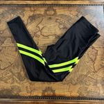 Koral NWOT  Womens Step-Up High Rise Energy Legging Black Neon Yellow Green sz M Photo 2
