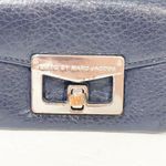 Marc by Marc Jacobs  Navy Blue Leather Silver Hardware Card Holder Wallet Photo 1