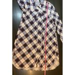 prAna  Oversized Plaid Flint Snap Front Collard Maxi Shirt Dress Outdoorsy Preppy Photo 13
