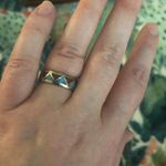 Thee turquoise and sterling rings Silver Size 5.5 Photo 4