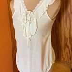 I.N. San Francisco  boho feminine white sleeveless blouse Photo 9