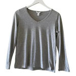 Charter Club Intimates Gray V-Neck Long Sleeves Cozy Cotton Pajama SZ XS # 1371 Photo 0