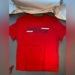 Tommy Hilfiger  red logo crew neck, short‎ sleeve t shirt, cotton, size Large Photo 3