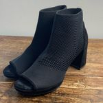 Eileen Fisher  Margate Peep Toe Bootie In Midnight‎ Stretch Fabric Photo 1