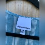 Skylar + Madison  WOMEN'S TANK DRESS STRIPE‎ SIZE MEDIUM BLUE WHITE BUTTON SPRING Photo 1