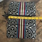 Vera Bradley  Black Floral wallet with Multicolor Stripes GUC Photo 4