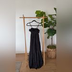 Voom by Joy Han USA || Silk Black Embroider Maxi Cami Dress Photo 5