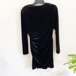 Alex Marie Nikki Stretch Velvet Surplice V Neck Long Sleeve Ruched Dress Sz 4P Photo 7