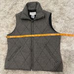 Talbots Houndstooth Wool Blend Quilted Vest Women's Sz P Full Zip Zipper Pockets Photo 11