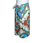 Tommy Hilfiger Wrap Around Skirt Floral blue cream yellow orange Size 2 Photo 1