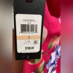 Guess NWT  Pink Floral Print Scuba Crepe Dress Side Ruched Stretchy Size 2 Photo 10