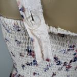 Japna  Pink Floral Smocked‎ Boho Flowy Maxi Dress Size S Cottagecore Coquette Photo 10