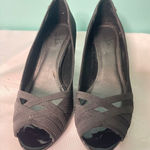 Life Stride Elegant Black Peep-Toe Pumps with Strappy Design Dressy Evening Heels S-12 Photo 0